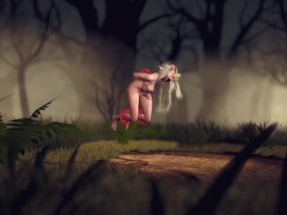 Elf fell in a Magic Dick Gangbang Trap in the forest | 3D Porn Short Clip
