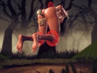 Elf fell in a Magic Dick Gangbang Trap in the forest | 3D Porn Short Clip