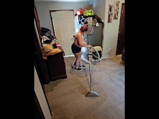 Started a new business "topless carpet cleaning"