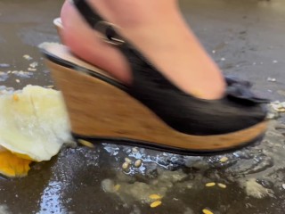 Black and white wedges crushing melon😉 Trailer! More in JuliaApril @ onlyfans