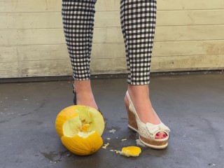 Black and white wedges crushing melon😉 Trailer! More in JuliaApril @ onlyfans