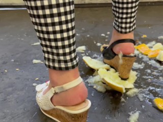 Black and white wedges crushing melon😉 Trailer! More in JuliaApril @ onlyfans