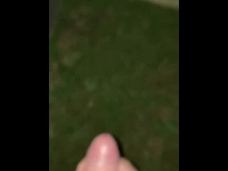 HUGE Cumshot in GARDEN after 3 HOURS of Wanking