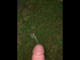 HUGE Cumshot in GARDEN after 3 HOURS of Wanking