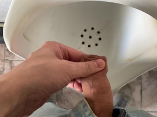 Male joke in the toilet