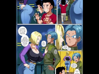 TRUNKS ENJOYS ANDROID 18'S HUGE ASS AND TITS