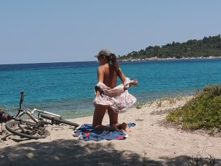 VOYEUR sexy wife Sun Tanning NAKED