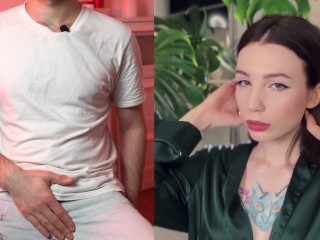 ASMR. I masturbate in a place with my favorite porn star Lesya Moon and cum loudly on her video