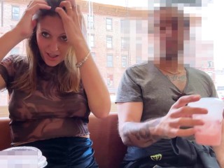 SLUT in coffee shop SQUIRTING on big dick in TOILETS - ITA DIALOGHI - SUB ENG