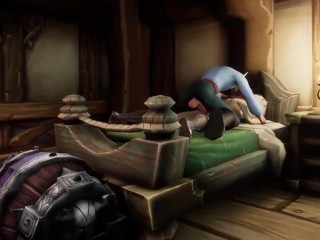 Fucking the Guard Girl in her barracks | Warcraft Porn Parody Short Clip