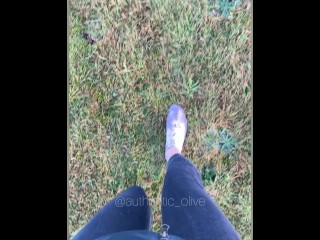 Come for a walk with me in my white socks public