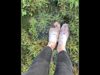 Come for a walk with me in my white socks public