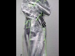 NANA Zentai and rainwear get Vibrators orgasm