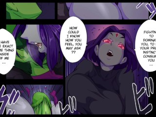 Adult Raven teas beast boy until he fuck her so hard