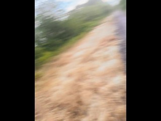 Long naked barefoot walk