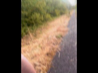 Long naked barefoot walk