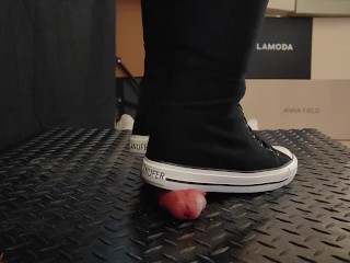 High School Girl in High Converse Stomping on your Cock