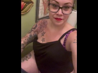 BBW stepmom MILF pisses before tattoo appt your POV