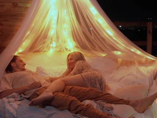 Romantic Sex Outdoors - Long Foreplay And Simultaneous Orgasm