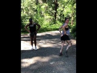 sweaty hike pantsing