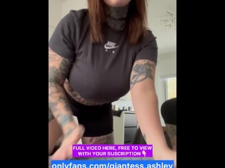 Your giantess Ashley fart and ass fetish