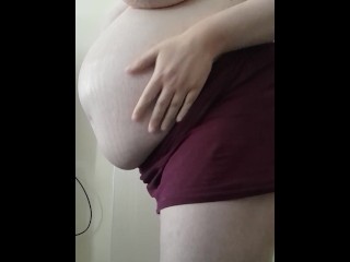 32 weeks 3 days pregnant.  Tits full of milk