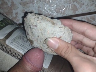 Passing cum in a rock