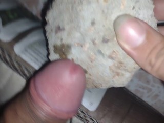 Passing cum in a rock