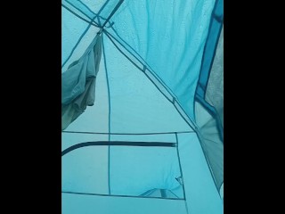 Should I Play With My Wet Pussy In This Tent While It's Raining?