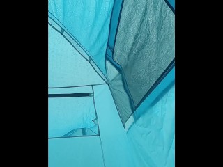 Should I Play With My Wet Pussy In This Tent While It's Raining?