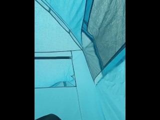 Should I Play With My Wet Pussy In This Tent While It's Raining?