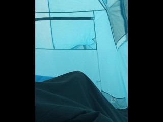 Should I Play With My Wet Pussy In This Tent While It's Raining?