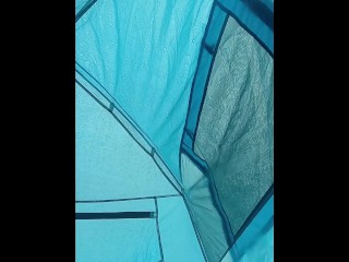 Should I Play With My Wet Pussy In This Tent While It's Raining?