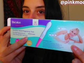 i want you to make me pregnant and happy pregnancy test dirty talk pink pussy cunt hole knock me up