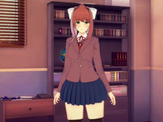 DDLC - Monika fucks a female player