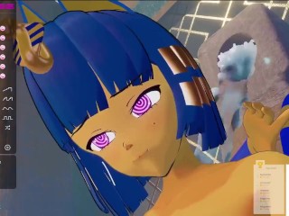 Airis cosplaying Ankha is accomplishing a world wide kink, and cums screaming as a whore.