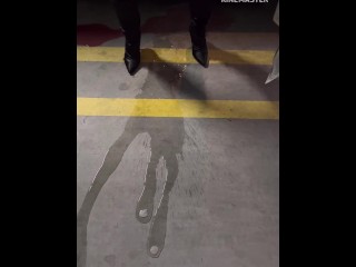 Pissing in the parking garage