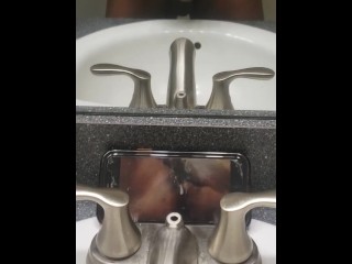 Dropping off some sink cum babies while watching porn