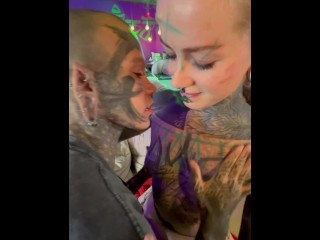 Onlyfans tattoo girl Anuskatzz enjoy XXX adventure wild sex with inked nonbinary Darkleaves Z-filmz