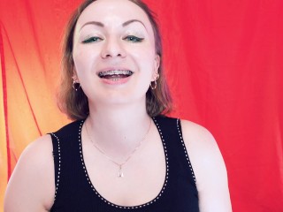 ASMR braces: giantess vore, eating jelly bears, chewing and swallowing, mouth fetish, Arya Grander