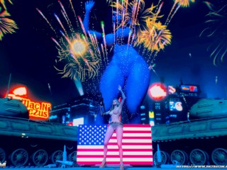 4th of July Celebration (Giantess Boobs and Guns)