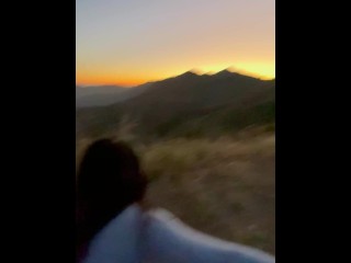 Big ass teen Latina gets bent over outdoors to the sunset