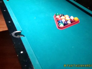 Giving my best friend some good butt massages after a game of pool