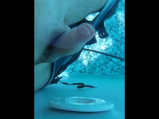 Water jet orgasm in pool