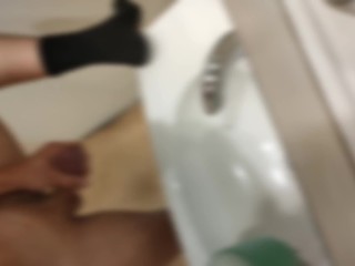 【女性向け（個人撮影）】変態イケメン営業マンが仕事中ムラムラしすぎてスーパーのトイレでオナニー