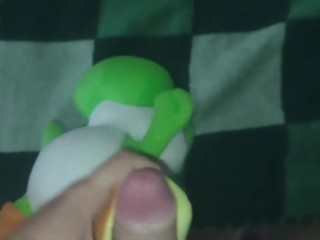 Fun Yoshi dinosaur cum!
