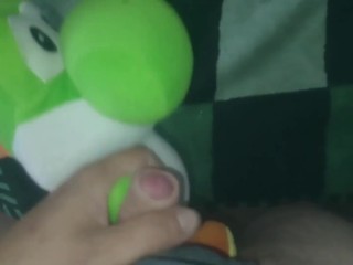 Fun Yoshi dinosaur cum!