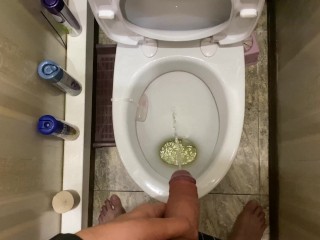 Morning toilet POV 4K