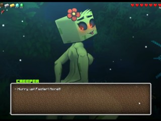 HornyCraft [ MINECRAFT PORN Hentai game ] Ep.36 CREEPER girl is having a HUGE SHAKING ORGASM