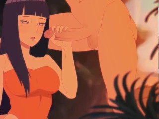 Horny Naruto uses clones and fucks Hinata
